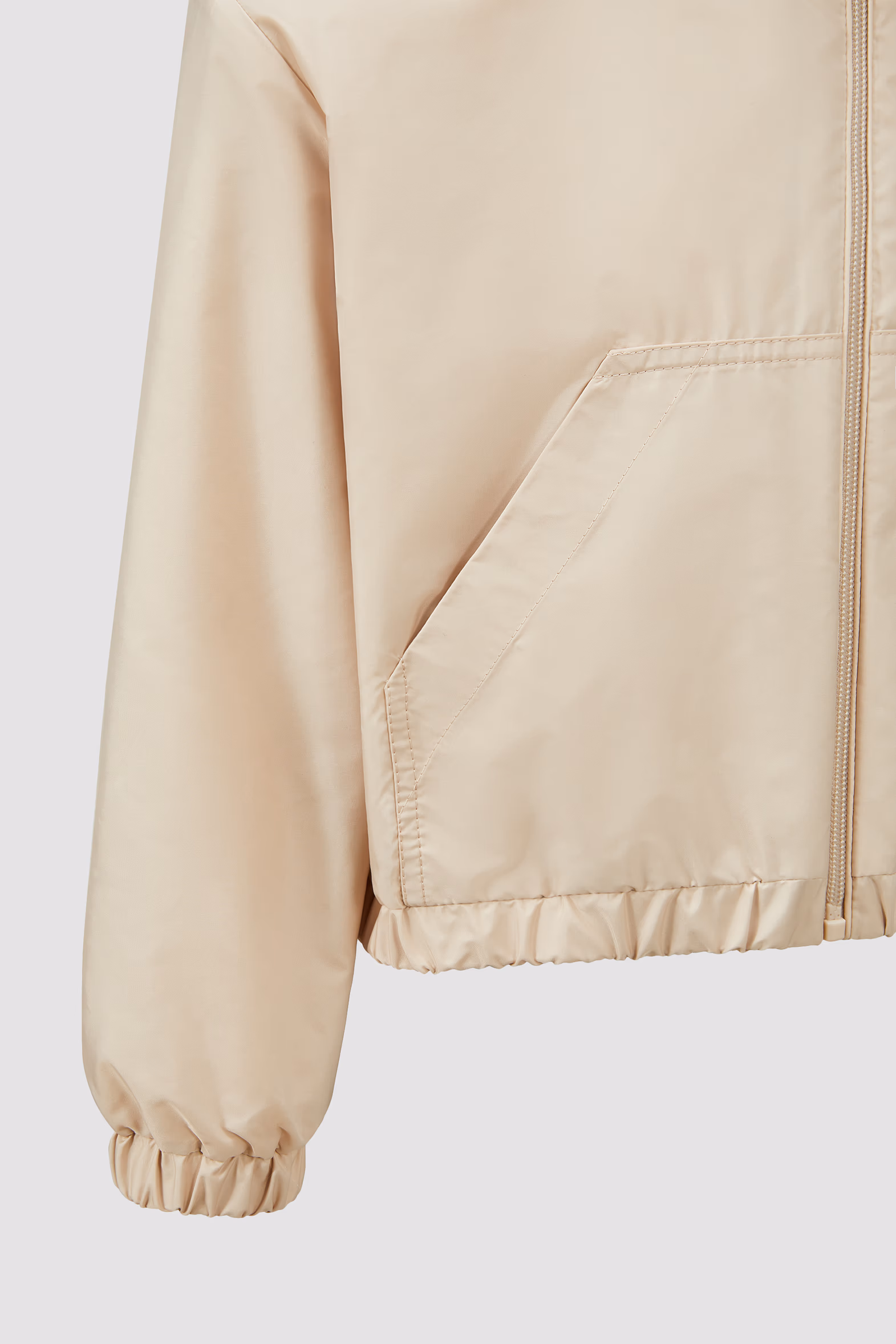 Saria Hooded Rain Jacket Girl Light Beige Moncler 5